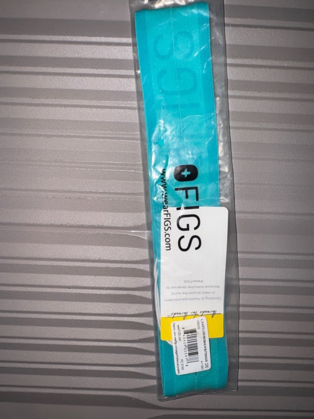 Figs Seamless Elastic Logo Headband - Teal